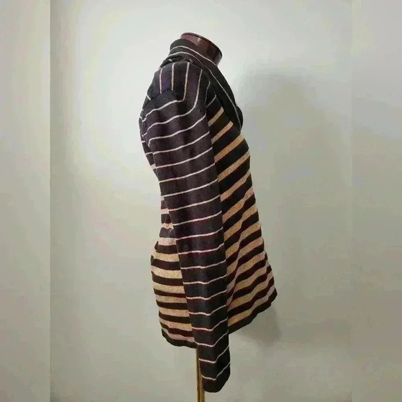 Jones New York black and  gold striped cowl neck sweater. Size large - Picture 4 of 9